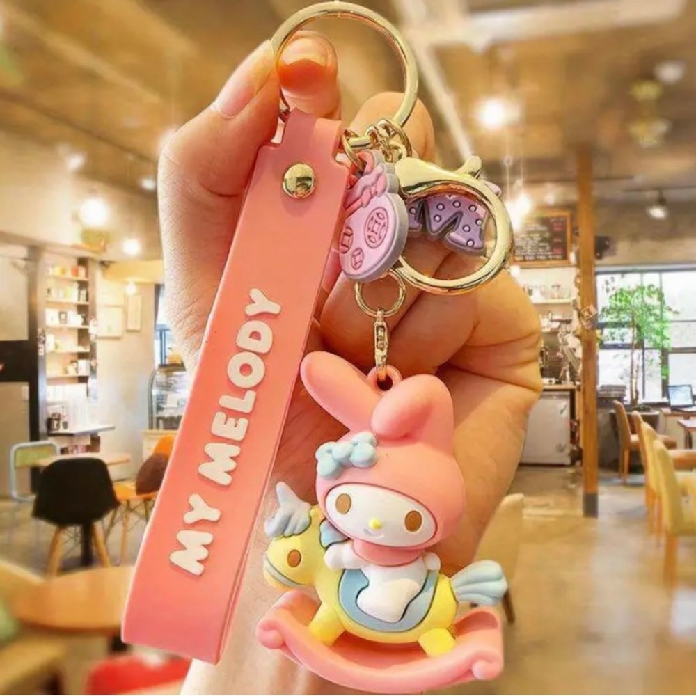 Sanrio Melody Y2K Keychain New Pink Yellow Blue